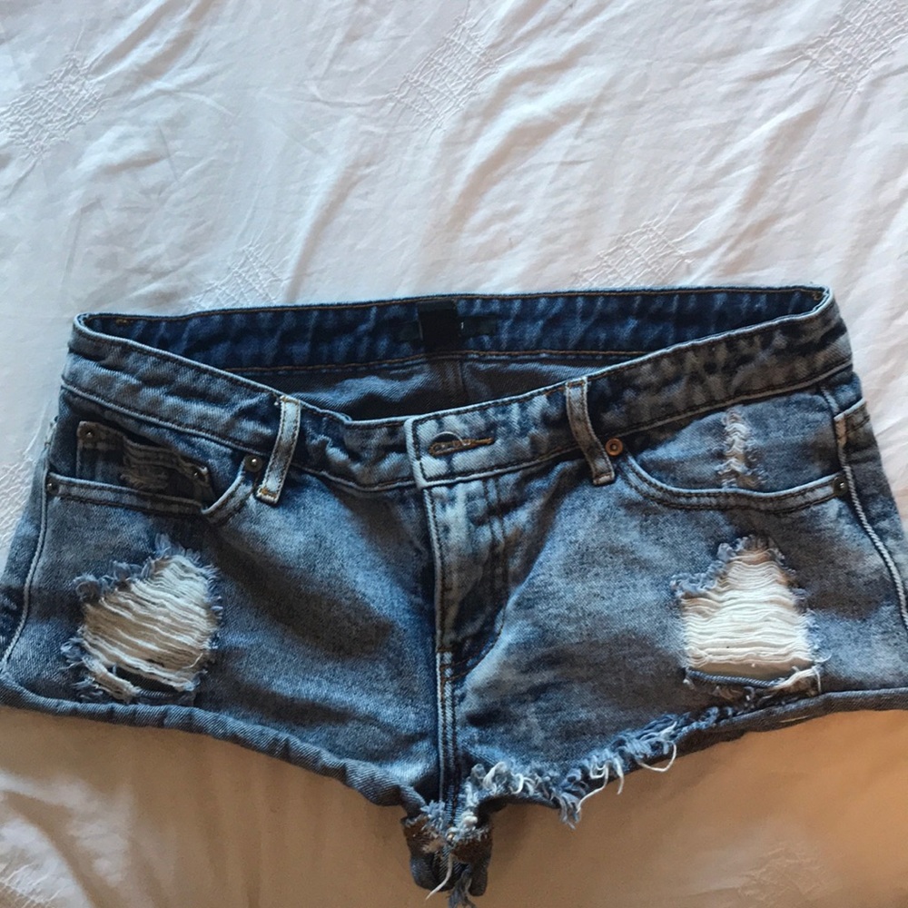 ripped jean shorts
